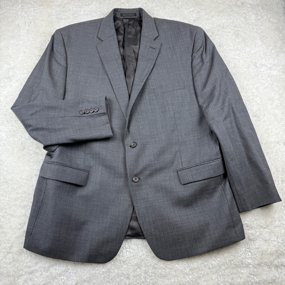 Lauren‎ Ralph Lauren Blazer Men 46R Grey 100% Wool Two Button Sport Coat - Picture 2 of 9